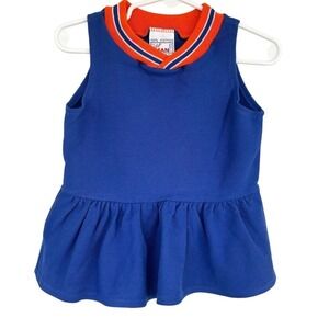 Vintage Lil Fans Girls Cheerleader Dress Outfit 18M Blue Sports Theme Retro Y2K